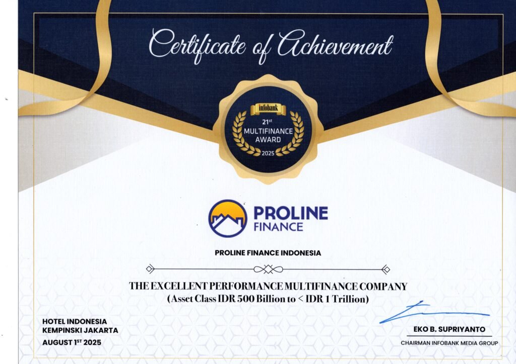 2025 Proline Finance - Infobank Multifinance Berpredikat Sangat Bagus